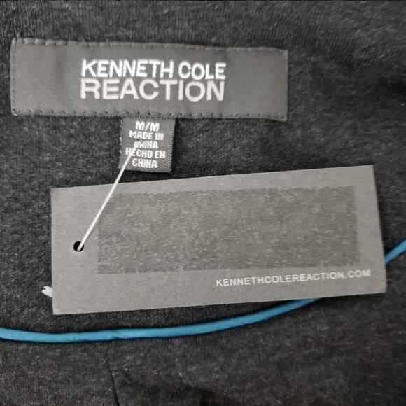 NWT Kenneth Cole Reaction Pea coat Women Size M Belted Gray Cotton Poly Blend - Picture 11 of 12